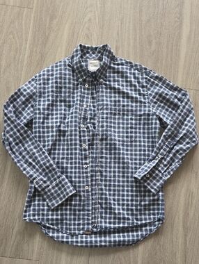 Billy Reid Plaid 100% Cotton Button Down. Size M.